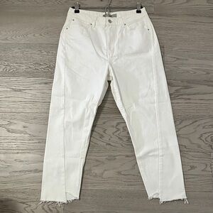 Topshop White Denim Mom Jeans